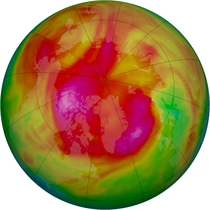 Arctic ozone map for 03 March 1979